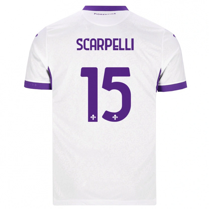 Danxen Mann Diego Scarpelli #15 Hvit Lilla Bortetrøye Drakt Trøye 2026/27 Skjorter T-Skjorte