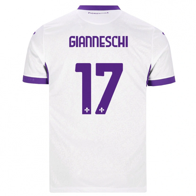 Danxen Mann Noah Gianneschi #17 Hvit Lilla Bortetrøye Drakt Trøye 2026/27 Skjorter T-Skjorte