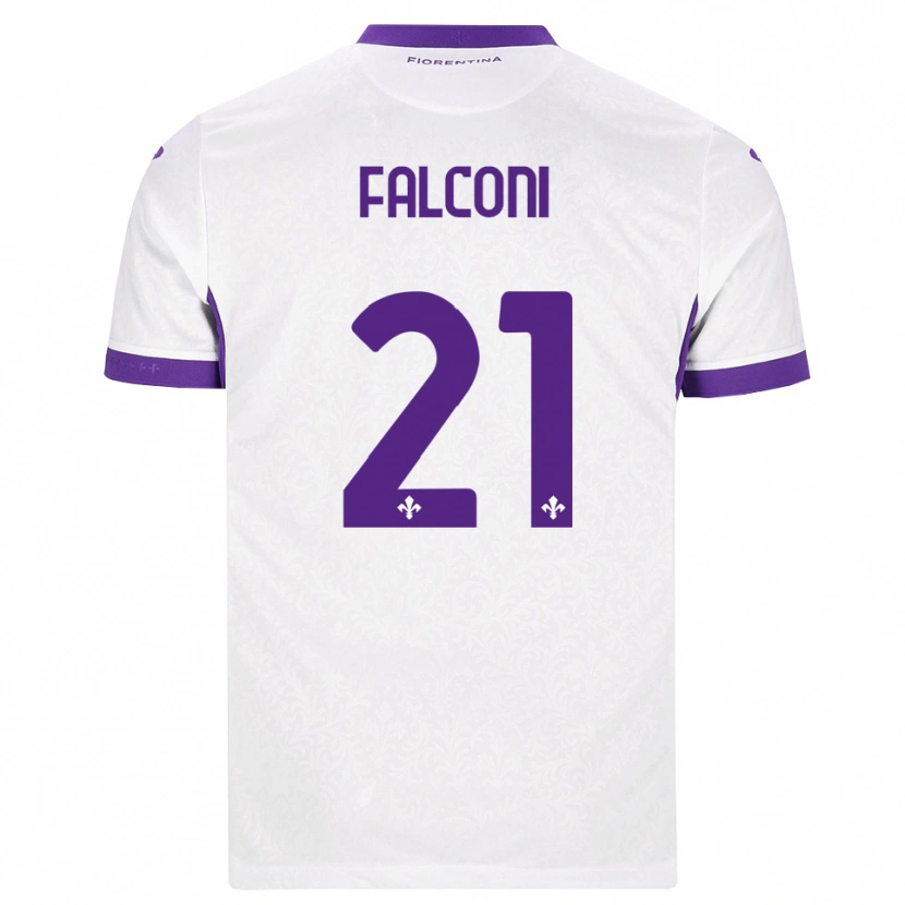 Danxen Mann Niccolo Falconi #21 Hvit Lilla Bortetrøye Drakt Trøye 2026/27 Skjorter T-Skjorte