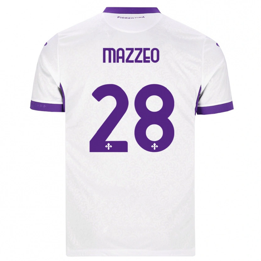 Danxen Mann Brando Mazzeo #28 Hvit Lilla Bortetrøye Drakt Trøye 2026/27 Skjorter T-Skjorte