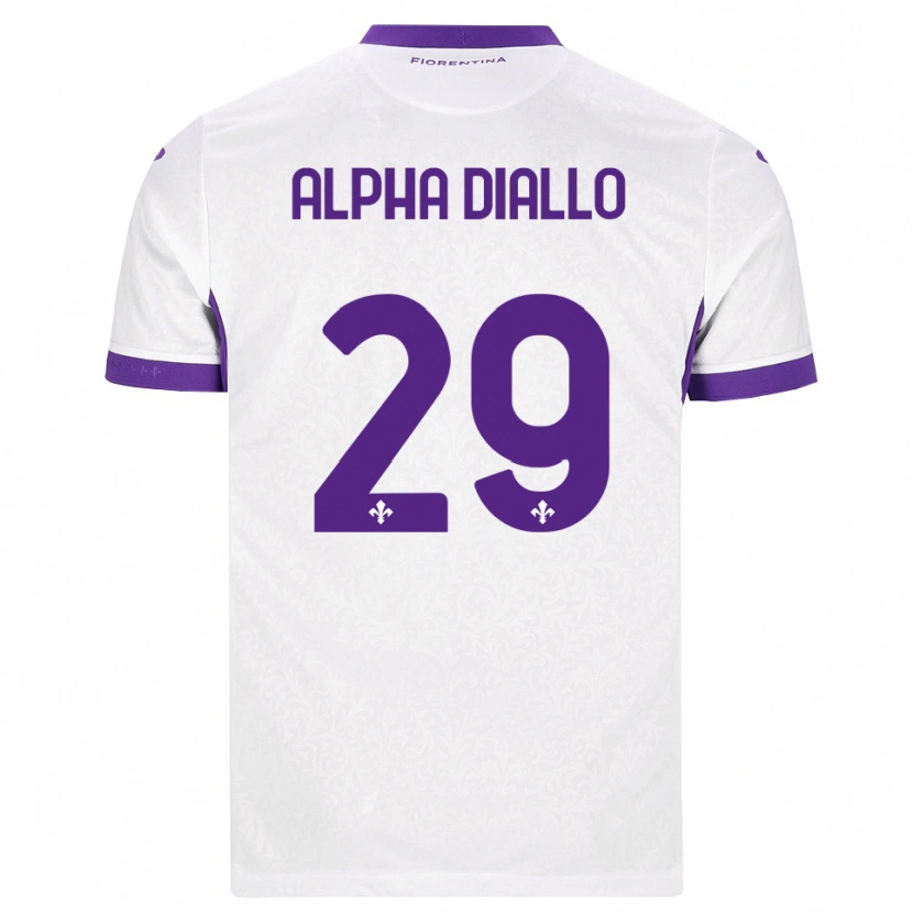 Danxen Mann Alpha Diallo #29 Hvit Lilla Bortetrøye Drakt Trøye 2026/27 Skjorter T-Skjorte