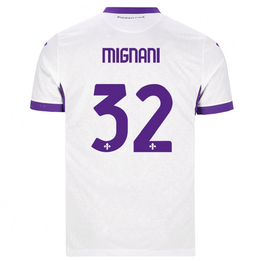 Danxen Mann Carlo Mignani #32 Hvit Lilla Bortetrøye Drakt Trøye 2026/27 Skjorter T-Skjorte