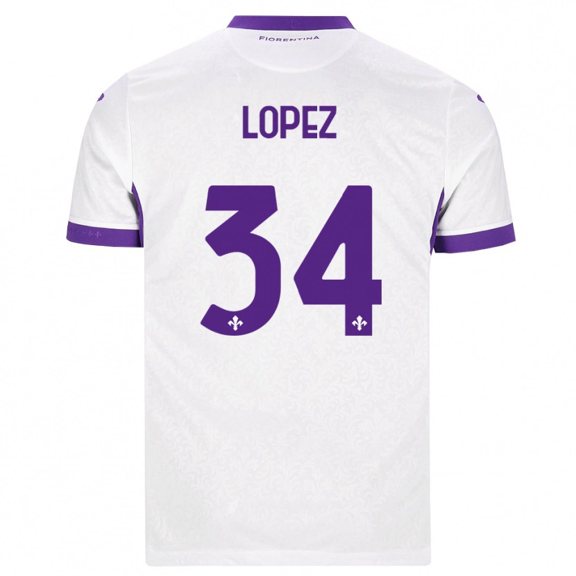 Danxen Mann Lucas López #34 Hvit Lilla Bortetrøye Drakt Trøye 2026/27 Skjorter T-Skjorte