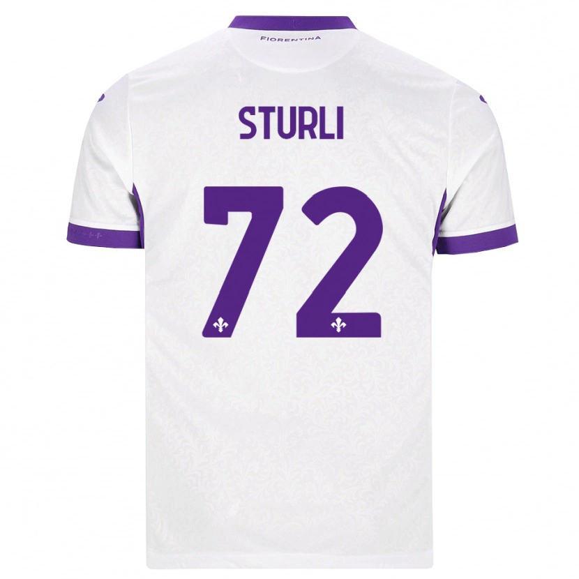 Danxen Mann Edoardo Sturli #72 Hvit Lilla Bortetrøye Drakt Trøye 2026/27 Skjorter T-Skjorte