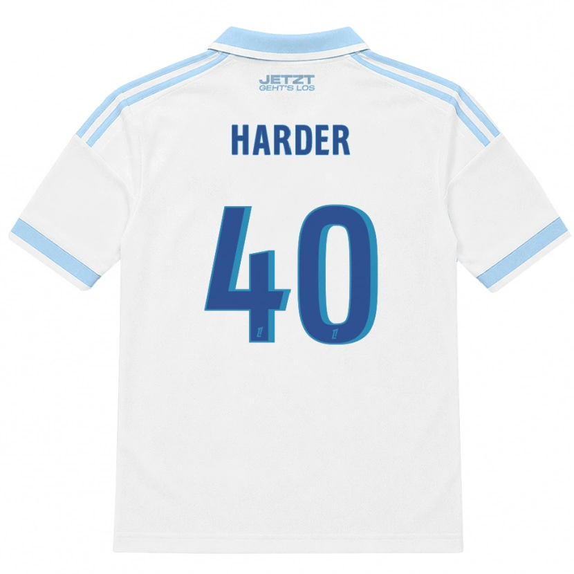 Danxen Mann Conrad Harder #40 Lys Himmelblå Hvit Rød Bortetrøye Drakt Trøye 2026/27 Skjorter T-Skjorte