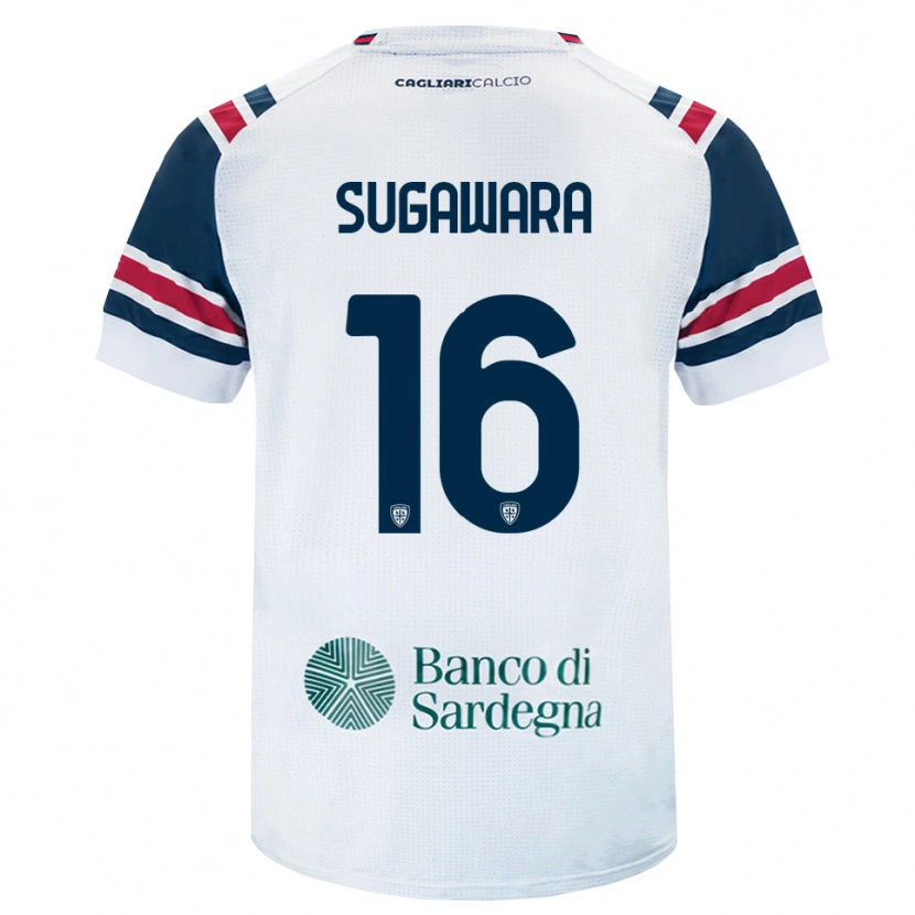 Danxen Mann Yukinari Sugawara #16 Hvit Rød Grønn Bortetrøye Drakt Trøye 2026/27 Skjorter T-Skjorte