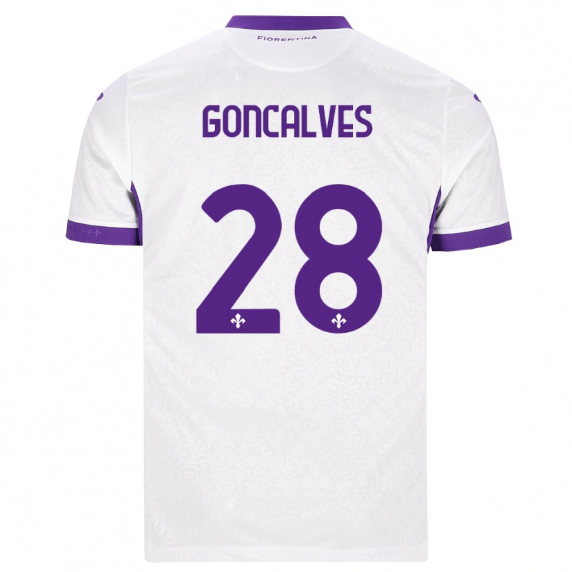 Danxen Dame Pedro Gonçalves #28 Hvit Lilla Bortetrøye Drakt Trøye 2026/27 Skjorter T-Skjorte
