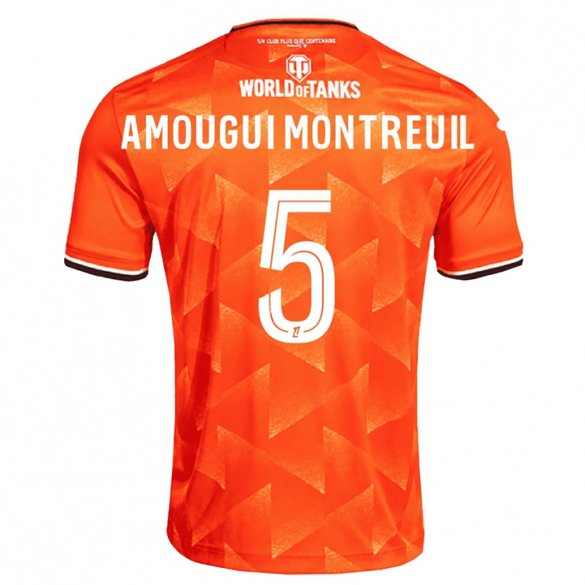 Danxen Dame Maceo Amougui Montreuil #5 Oransje Hvit Svart Hjemmetrøye Drakt Trøye 2026/27 Skjorter T-Skjorte