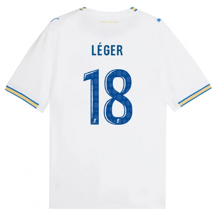 Danxen Dame Marie-Charlotte Léger #18 Dodgerblå Hvit Hjemmetrøye Drakt Trøye 2026/27 Skjorter T-Skjorte