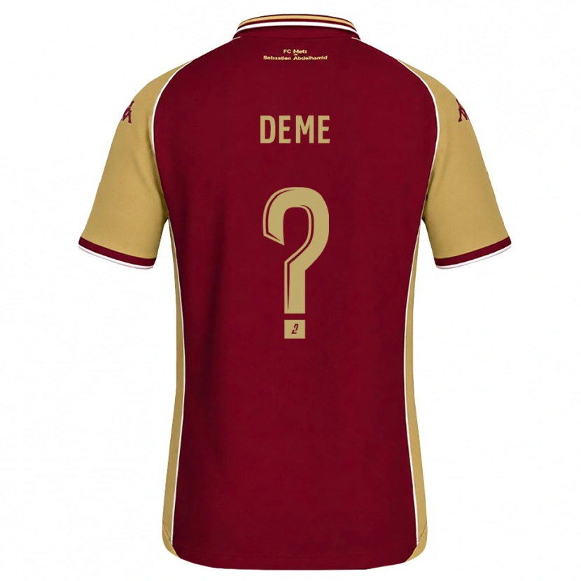 Danxen Dame Oumar Deme #0 Gyllenrød Mørk Rød Hjemmetrøye Drakt Trøye 2026/27 Skjorter T-Skjorte