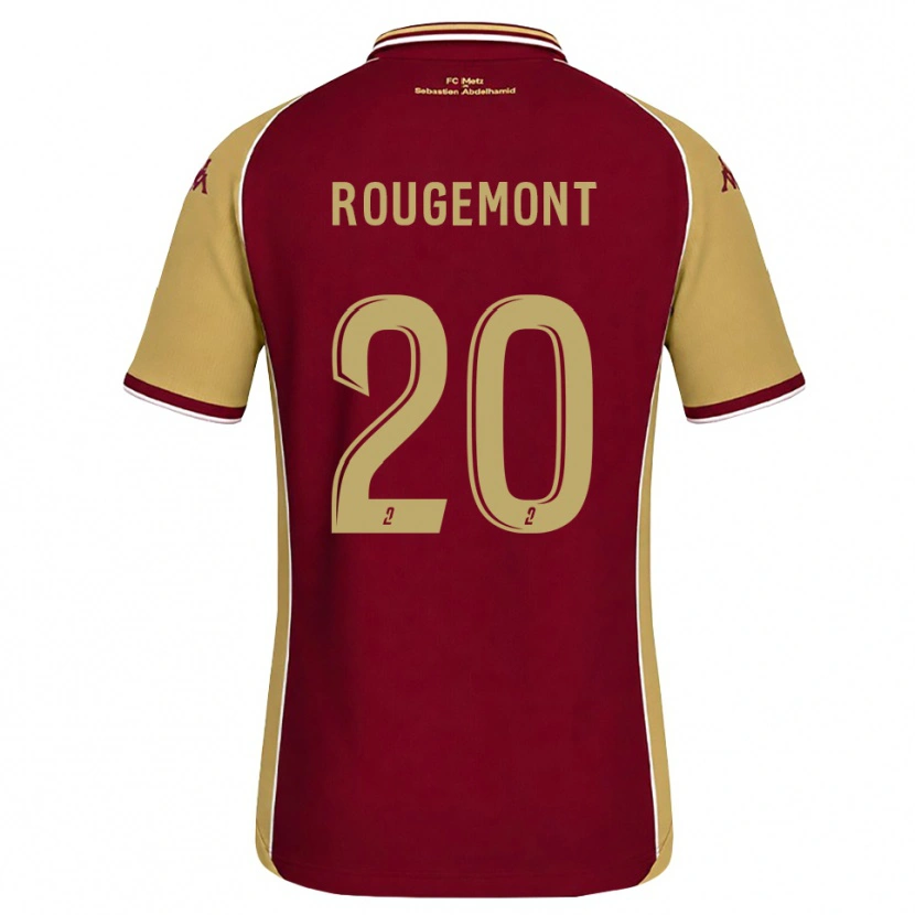 Danxen Dame Justine Rougemont #20 Gyllenrød Mørk Rød Hjemmetrøye Drakt Trøye 2026/27 Skjorter T-Skjorte