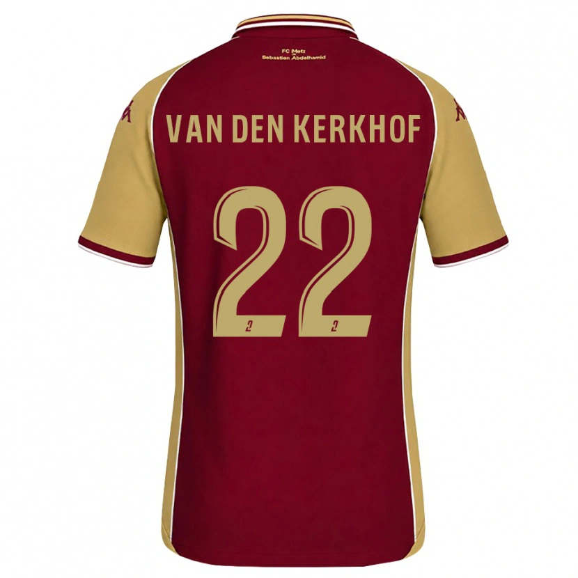 Danxen Dame Kevin Van Den Kerkhof #22 Gyllenrød Mørk Rød Hjemmetrøye Drakt Trøye 2026/27 Skjorter T-Skjorte