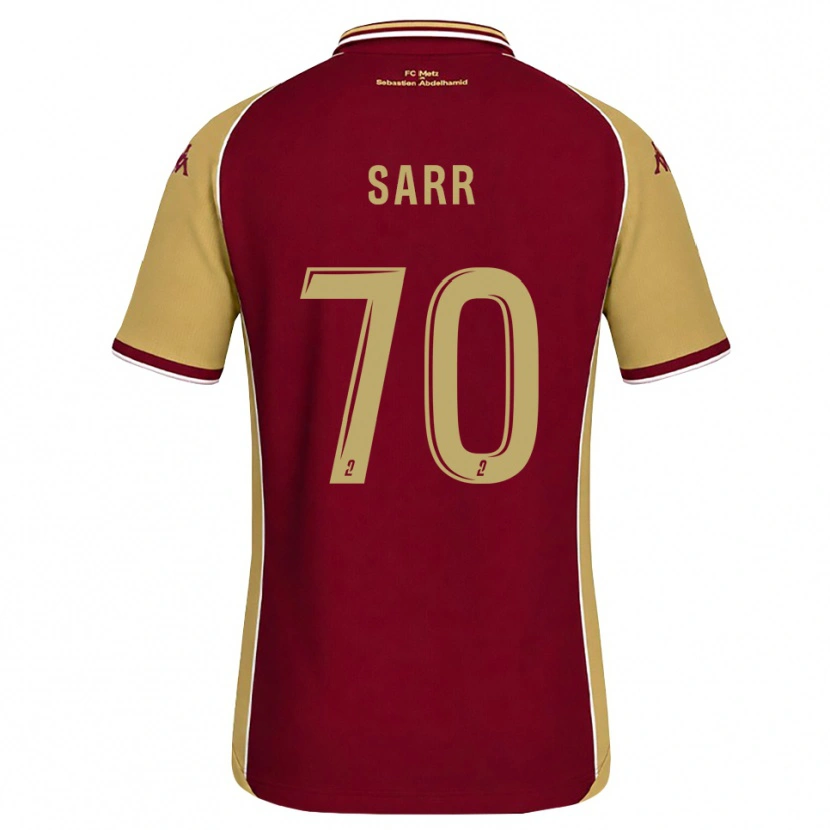 Danxen Dame Bouna Sarr #70 Gyllenrød Mørk Rød Hjemmetrøye Drakt Trøye 2026/27 Skjorter T-Skjorte
