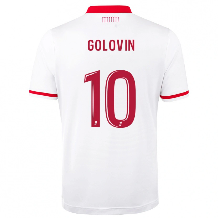 Danxen Dame Aleksandr Golovin #10 Rød Hvit Hjemmetrøye Drakt Trøye 2026/27 Skjorter T-Skjorte