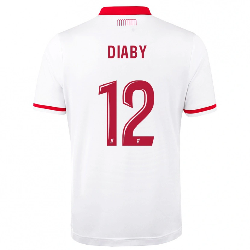 Danxen Dame Mohamed Diaby #12 Rød Hvit Hjemmetrøye Drakt Trøye 2026/27 Skjorter T-Skjorte