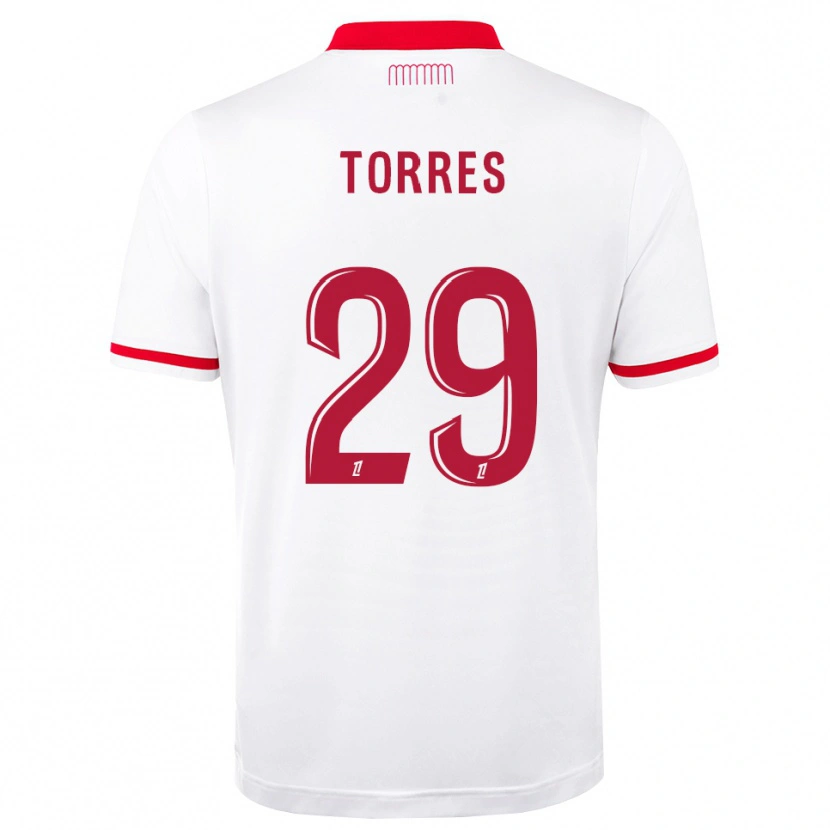 Danxen Dame Louis Torres #29 Rød Hvit Hjemmetrøye Drakt Trøye 2026/27 Skjorter T-Skjorte