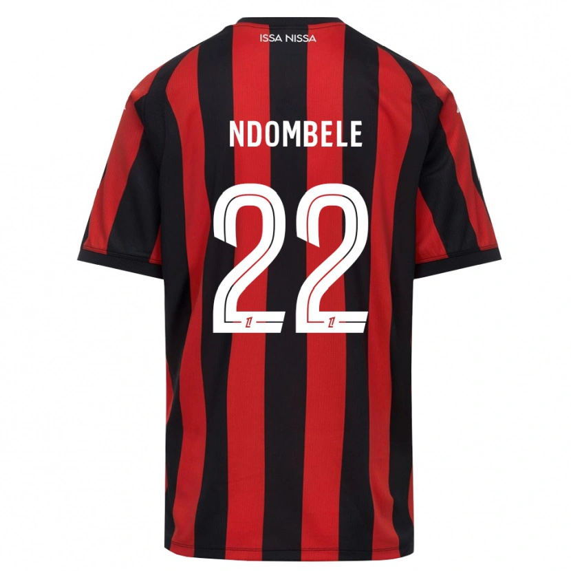 Danxen Dame Tanguy Ndombele #22 Rød Svart Hvit Hjemmetrøye Drakt Trøye 2026/27 Skjorter T-Skjorte