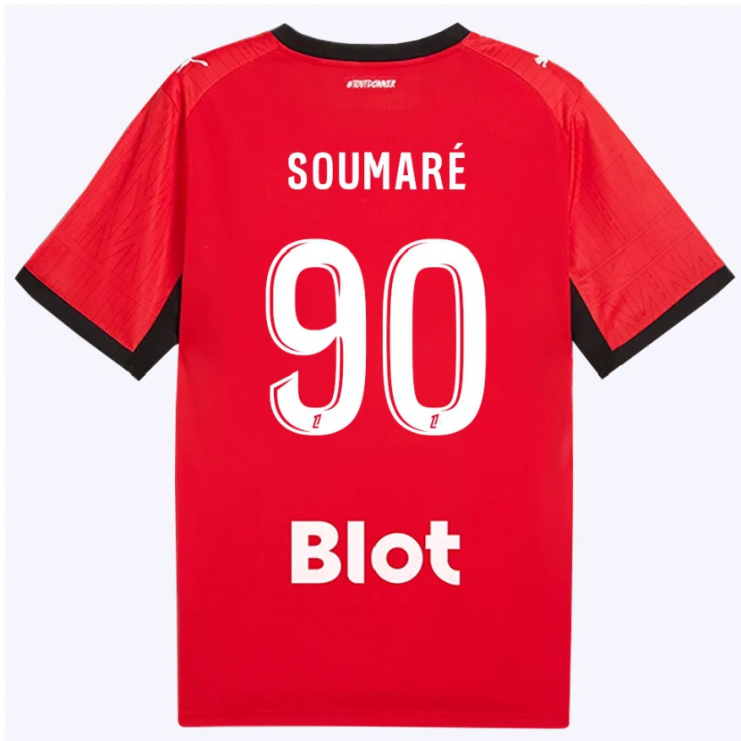 Danxen Dame Issa Soumaré #90 Rød Svart Hvit Hjemmetrøye Drakt Trøye 2026/27 Skjorter T-Skjorte