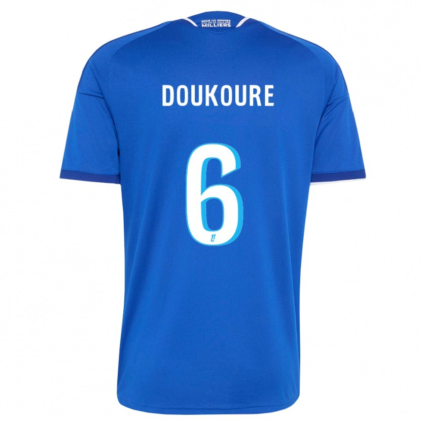Danxen Dame Ismaël Doukouré #6 Kongelig Blå Hvit Hjemmetrøye Drakt Trøye 2026/27 Skjorter T-Skjorte
