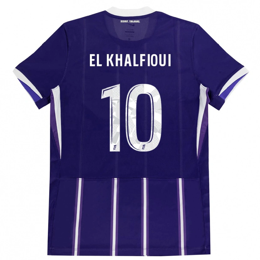 Danxen Dame Zakari El Khalfioui #10 Lilla Hvit Hjemmetrøye Drakt Trøye 2026/27 Skjorter T-Skjorte