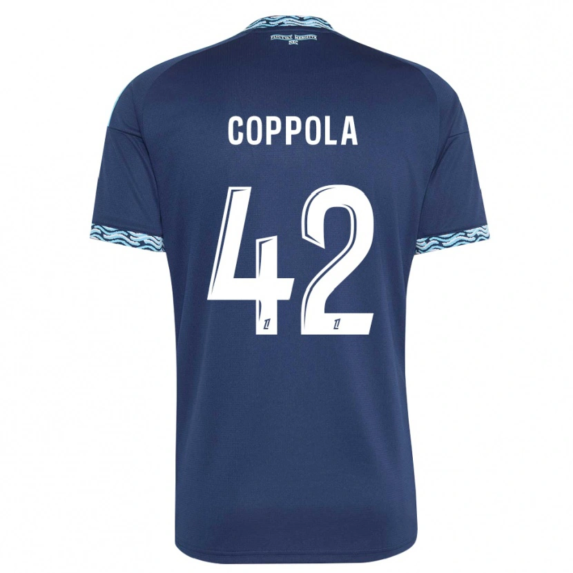 Danxen Dame Diego Coppola #42 Stålblå Hvit Hjemmetrøye Drakt Trøye 2026/27 Skjorter T-Skjorte