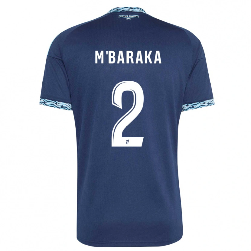 Danxen Dame Abdallah M'baraka #2 Stålblå Hvit Hjemmetrøye Drakt Trøye 2026/27 Skjorter T-Skjorte