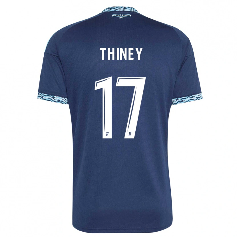 Danxen Dame Gaëtane Thiney #17 Stålblå Hvit Hjemmetrøye Drakt Trøye 2026/27 Skjorter T-Skjorte