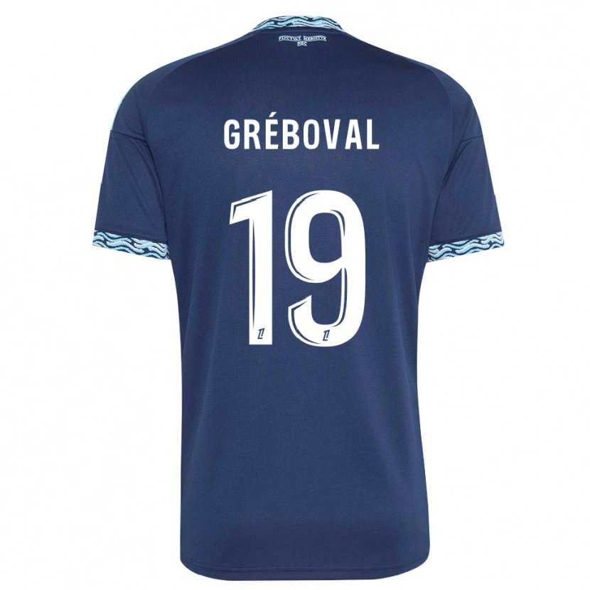 Danxen Dame Théa Gréboval #19 Stålblå Hvit Hjemmetrøye Drakt Trøye 2026/27 Skjorter T-Skjorte