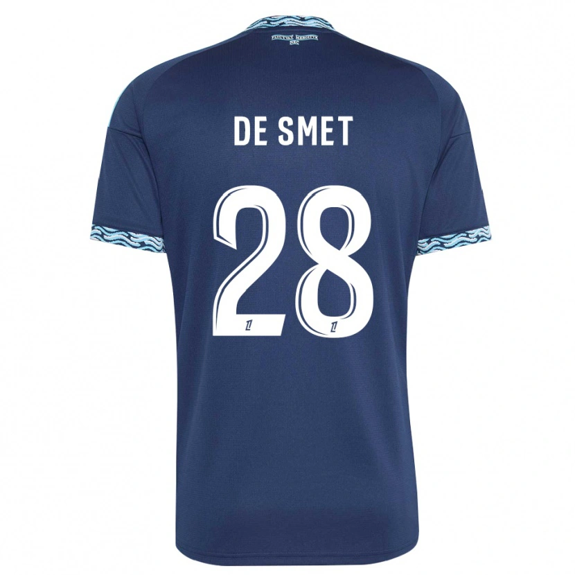 Danxen Dame Thibault De Smet #28 Stålblå Hvit Hjemmetrøye Drakt Trøye 2026/27 Skjorter T-Skjorte