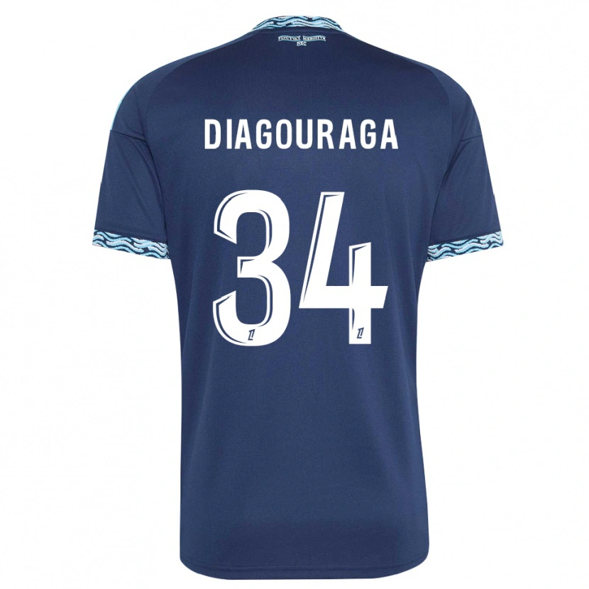Danxen Dame Djibril Diagouraga #34 Stålblå Hvit Hjemmetrøye Drakt Trøye 2026/27 Skjorter T-Skjorte
