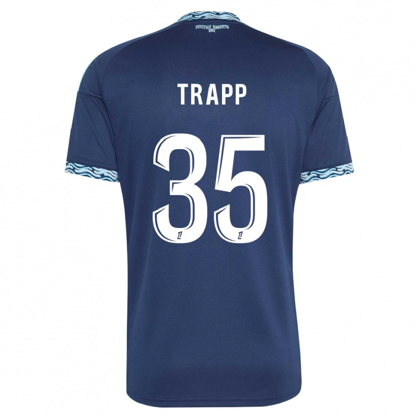 Danxen Dame Kevin Trapp #35 Stålblå Hvit Hjemmetrøye Drakt Trøye 2026/27 Skjorter T-Skjorte
