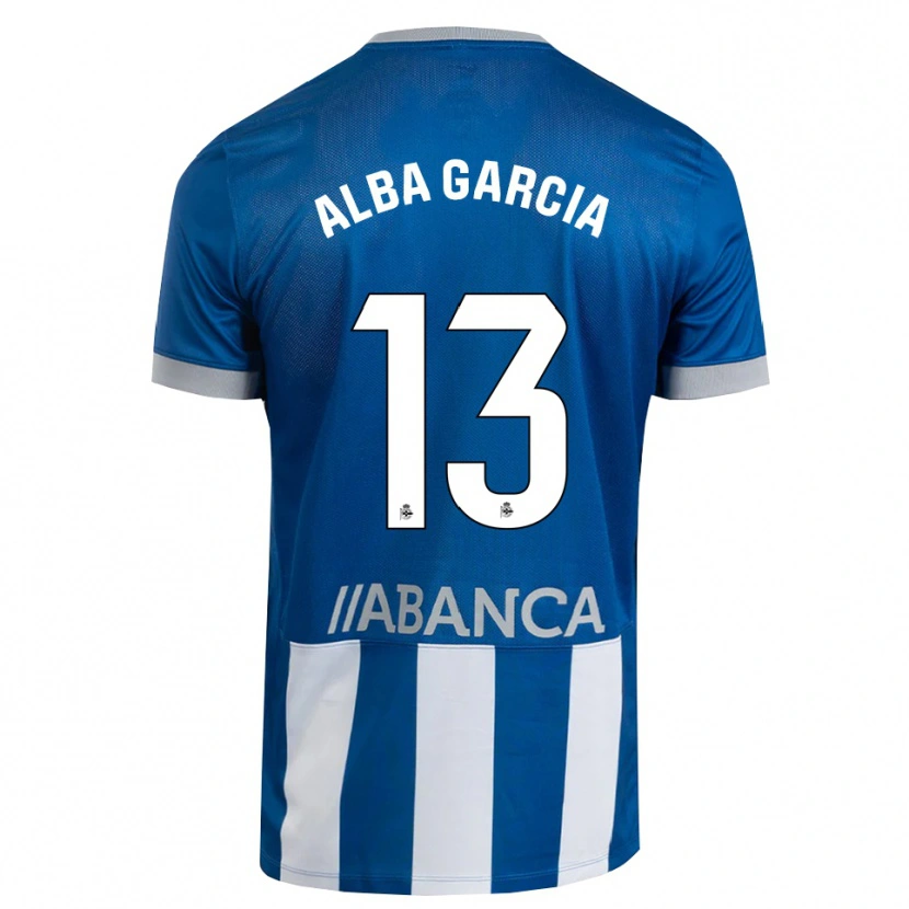 Danxen Dame Lucía Alba García #13 Blå Grå Hvit Hjemmetrøye Drakt Trøye 2026/27 Skjorter T-Skjorte