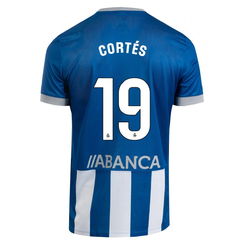 Danxen Dame Pablo Cortés #19 Blå Grå Hvit Hjemmetrøye Drakt Trøye 2026/27 Skjorter T-Skjorte