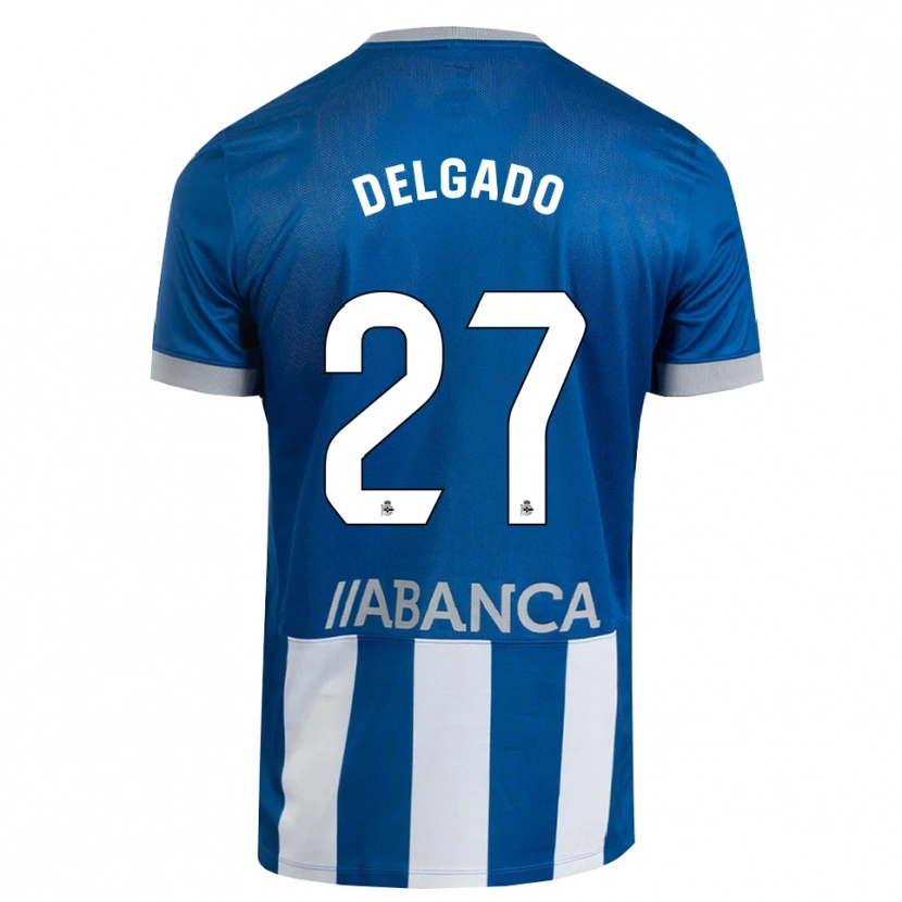Danxen Dame Álex Delgado #27 Blå Grå Hvit Hjemmetrøye Drakt Trøye 2026/27 Skjorter T-Skjorte