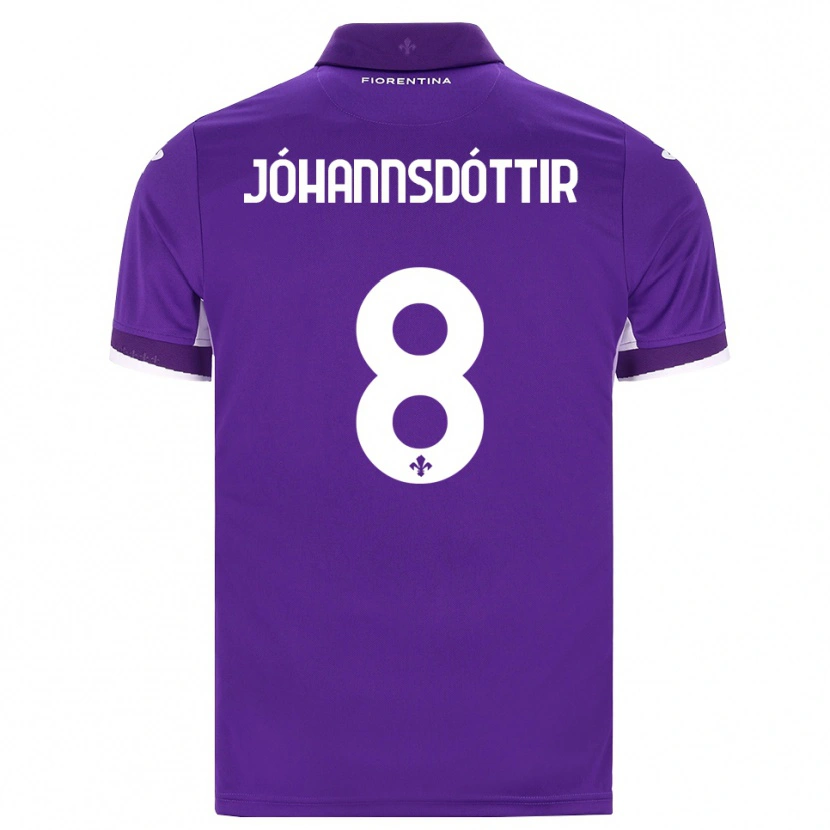 Danxen Dame Alexandra Jóhannsdóttir #8 Lilla Hvit Rosa Hjemmetrøye Drakt Trøye 2026/27 Skjorter T-Skjorte