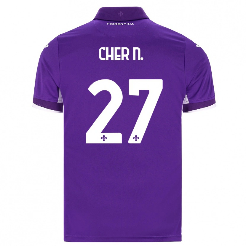 Danxen Dame Cher Ndour #27 Lilla Hvit Rosa Hjemmetrøye Drakt Trøye 2026/27 Skjorter T-Skjorte