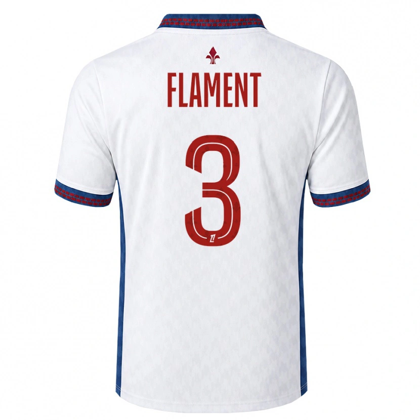 Danxen Dame Corentin Flament #3 Rød Hvit Blå Bortetrøye Drakt Trøye 2026/27 Skjorter T-Skjorte