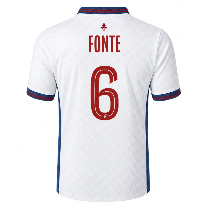 Danxen Dame Jose Fonte #6 Rød Hvit Blå Bortetrøye Drakt Trøye 2026/27 Skjorter T-Skjorte