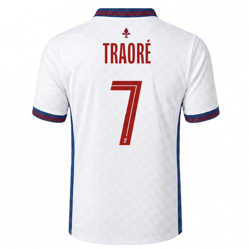 Danxen Dame Yéli Traoré #7 Rød Hvit Blå Bortetrøye Drakt Trøye 2026/27 Skjorter T-Skjorte