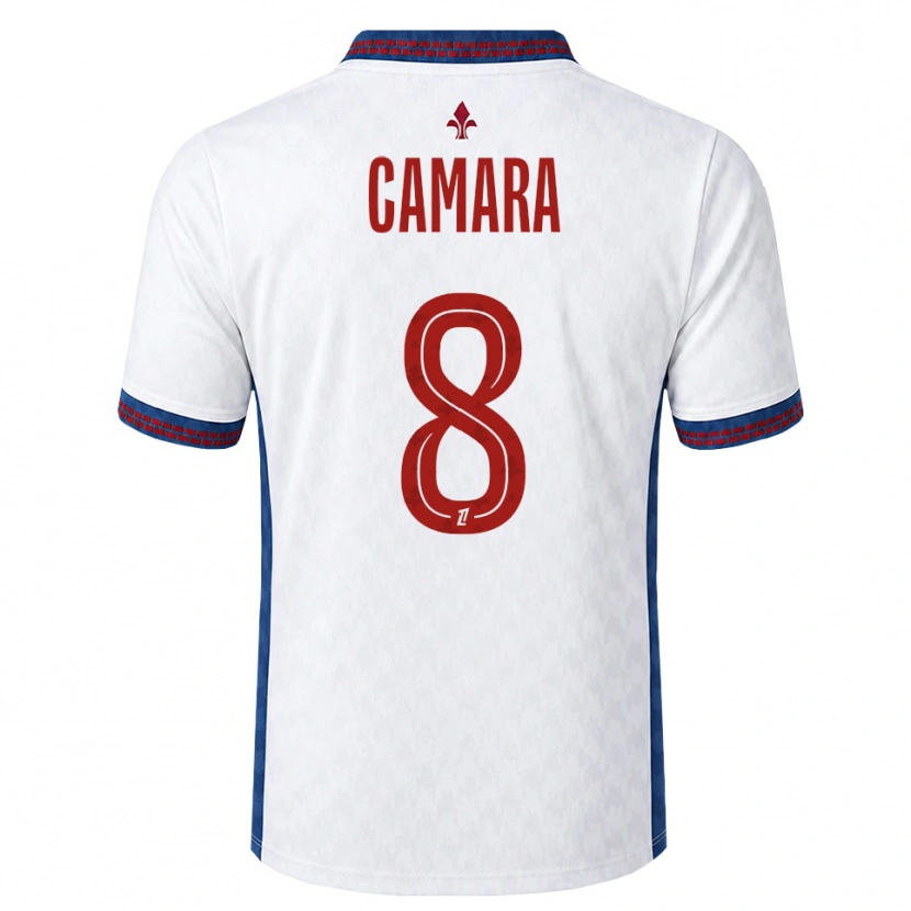Danxen Dame Ismaël Camara #8 Rød Hvit Blå Bortetrøye Drakt Trøye 2026/27 Skjorter T-Skjorte