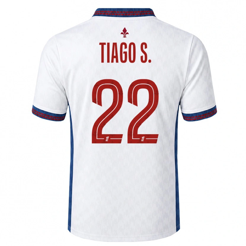 Danxen Dame Tiago Santos #22 Rød Hvit Blå Bortetrøye Drakt Trøye 2026/27 Skjorter T-Skjorte