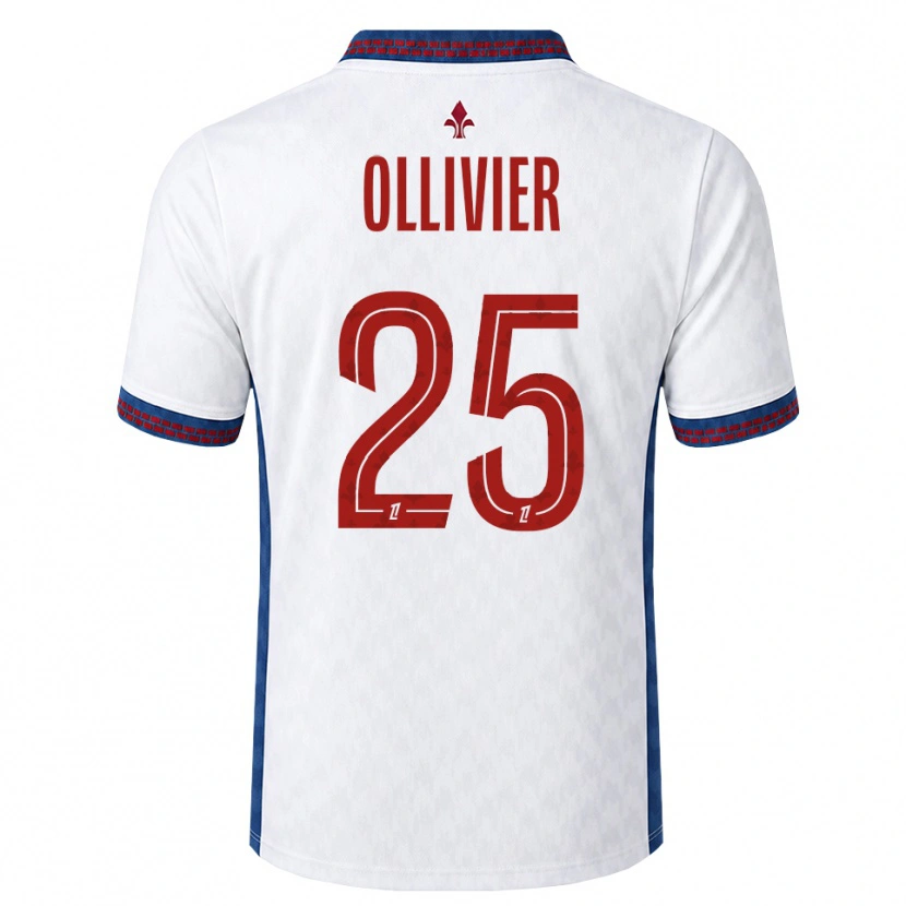 Danxen Dame Agathe Ollivier #25 Rød Hvit Blå Bortetrøye Drakt Trøye 2026/27 Skjorter T-Skjorte