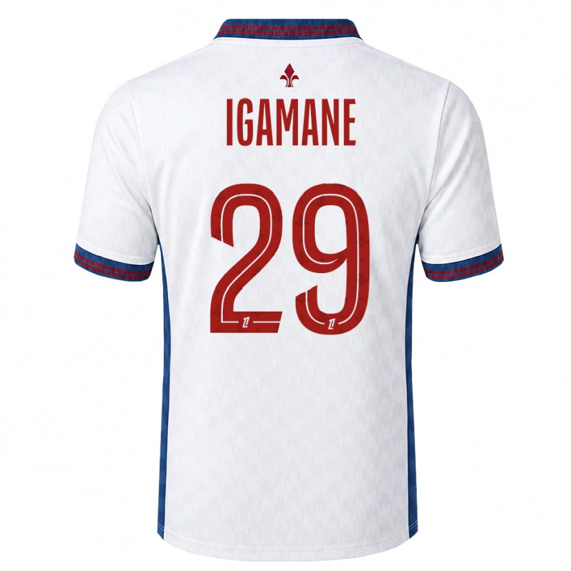 Danxen Dame Hamza Igamane #29 Rød Hvit Blå Bortetrøye Drakt Trøye 2026/27 Skjorter T-Skjorte