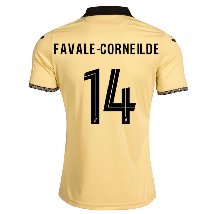 Danxen Dame Gianni Favale-Corneilde #14 Navajo Hvit Svart Bortetrøye Drakt Trøye 2026/27 Skjorter T-Skjorte