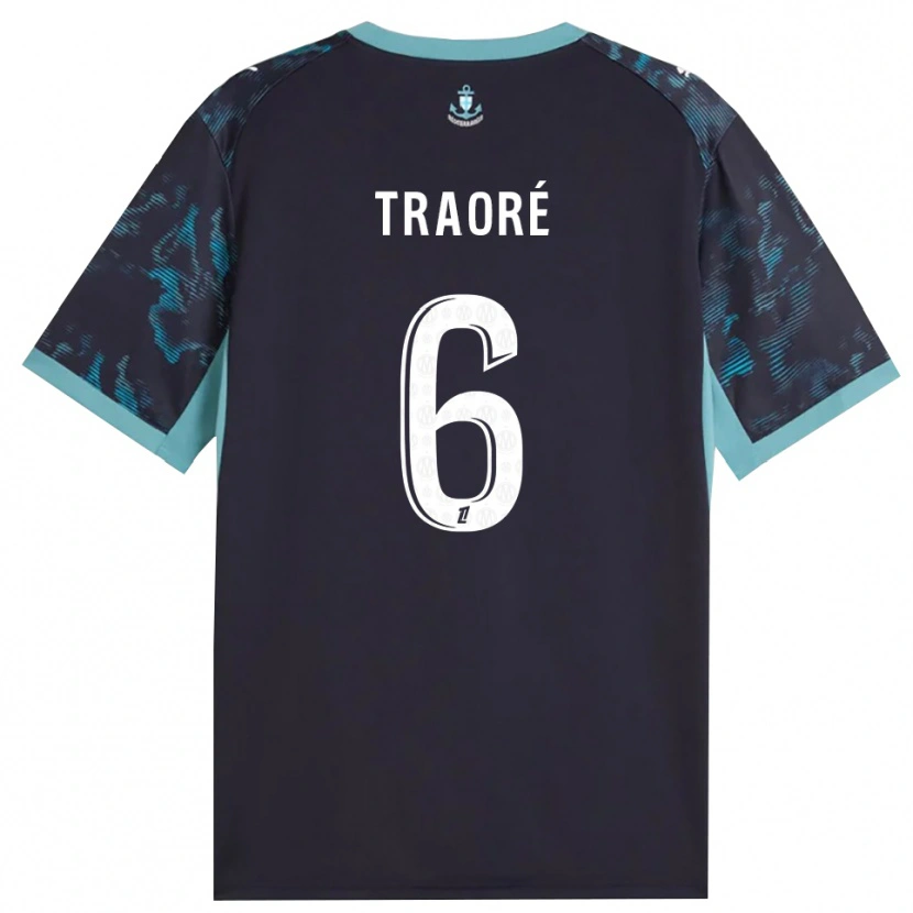 Danxen Dame Soumaïla Traoré #6 Blek Turkis Hvit Svart Bortetrøye Drakt Trøye 2026/27 Skjorter T-Skjorte