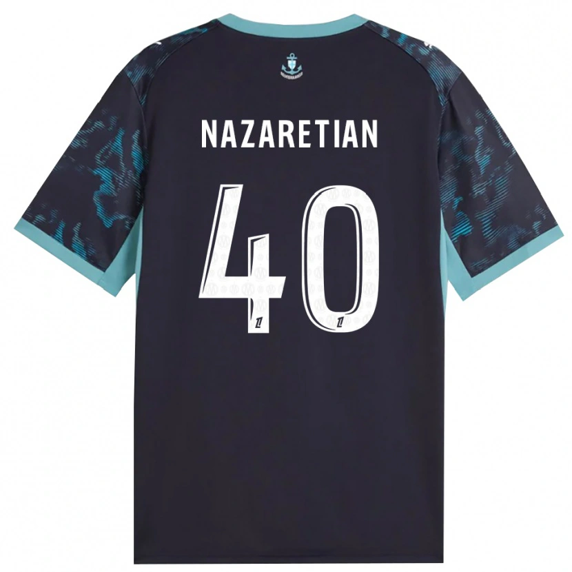 Danxen Dame Manuel Nazaretian #40 Blek Turkis Hvit Svart Bortetrøye Drakt Trøye 2026/27 Skjorter T-Skjorte