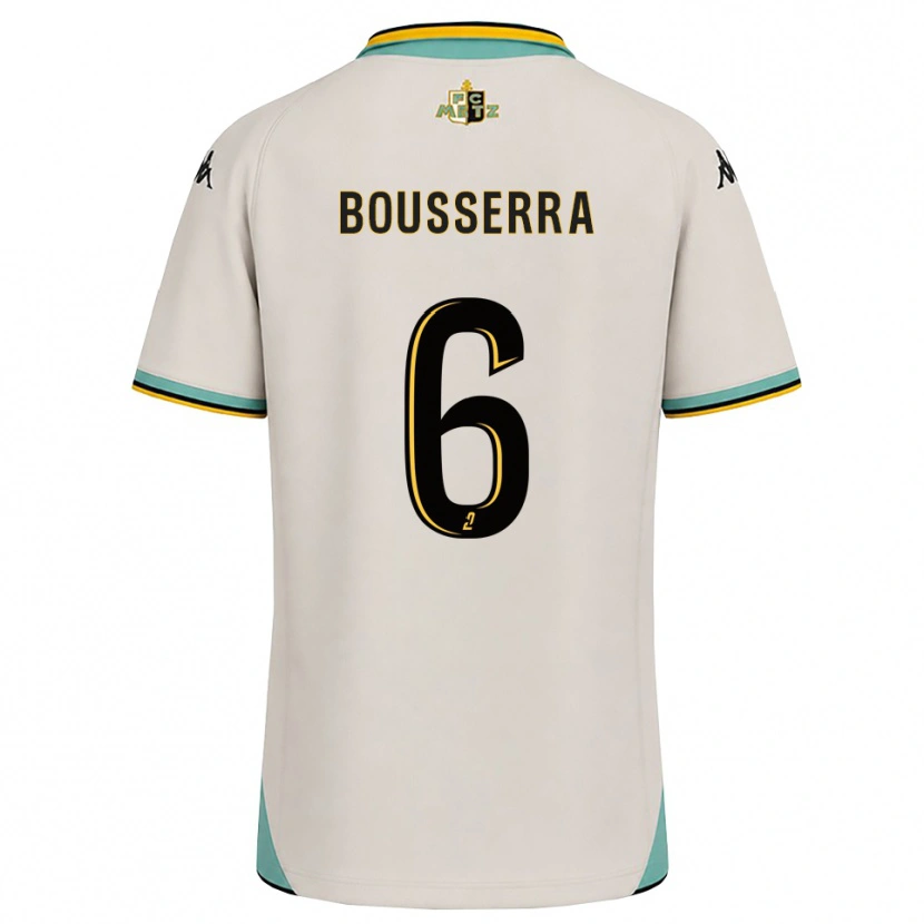 Danxen Dame Yanis Bousserra #6 Blomsterhvit Svart Bortetrøye Drakt Trøye 2026/27 Skjorter T-Skjorte