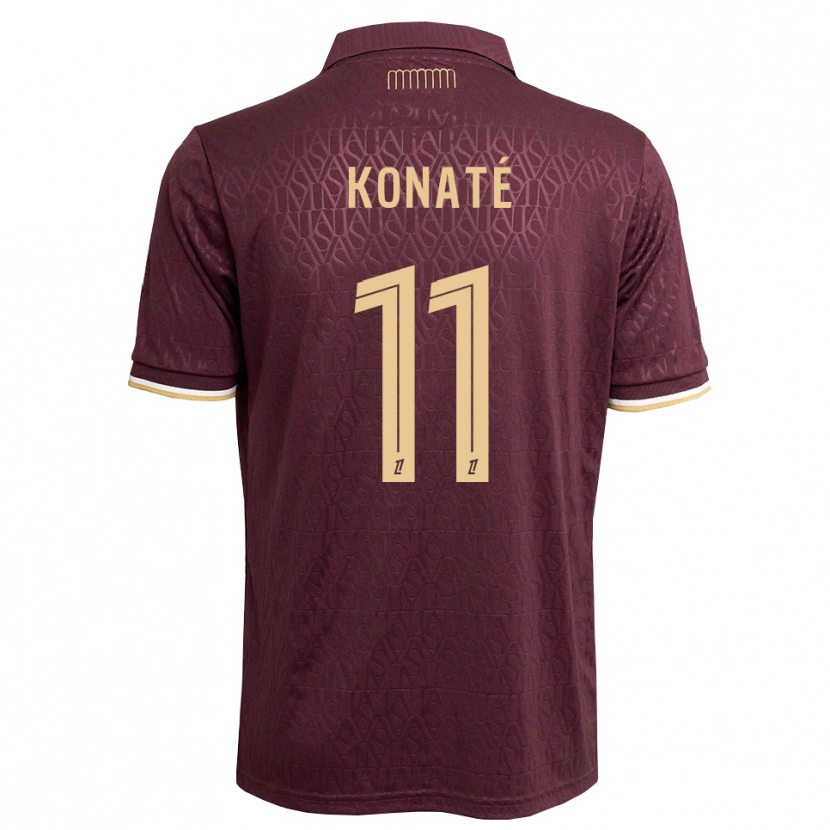 Danxen Dame Oumar Konaté #11 Maron Sandbrun Bortetrøye Drakt Trøye 2026/27 Skjorter T-Skjorte