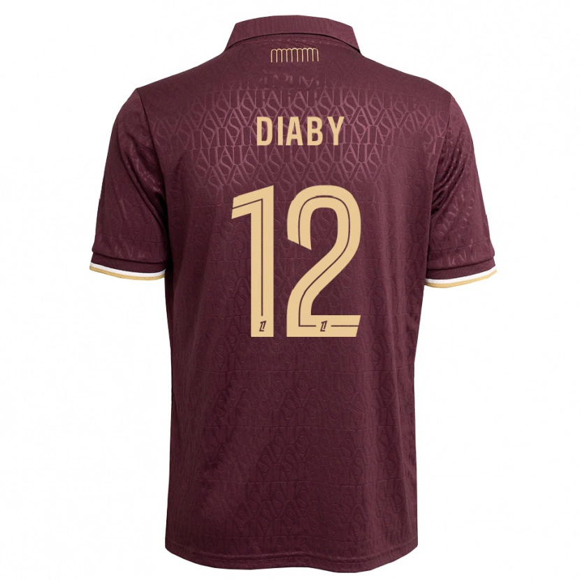 Danxen Dame Mohamed Diaby #12 Maron Sandbrun Bortetrøye Drakt Trøye 2026/27 Skjorter T-Skjorte