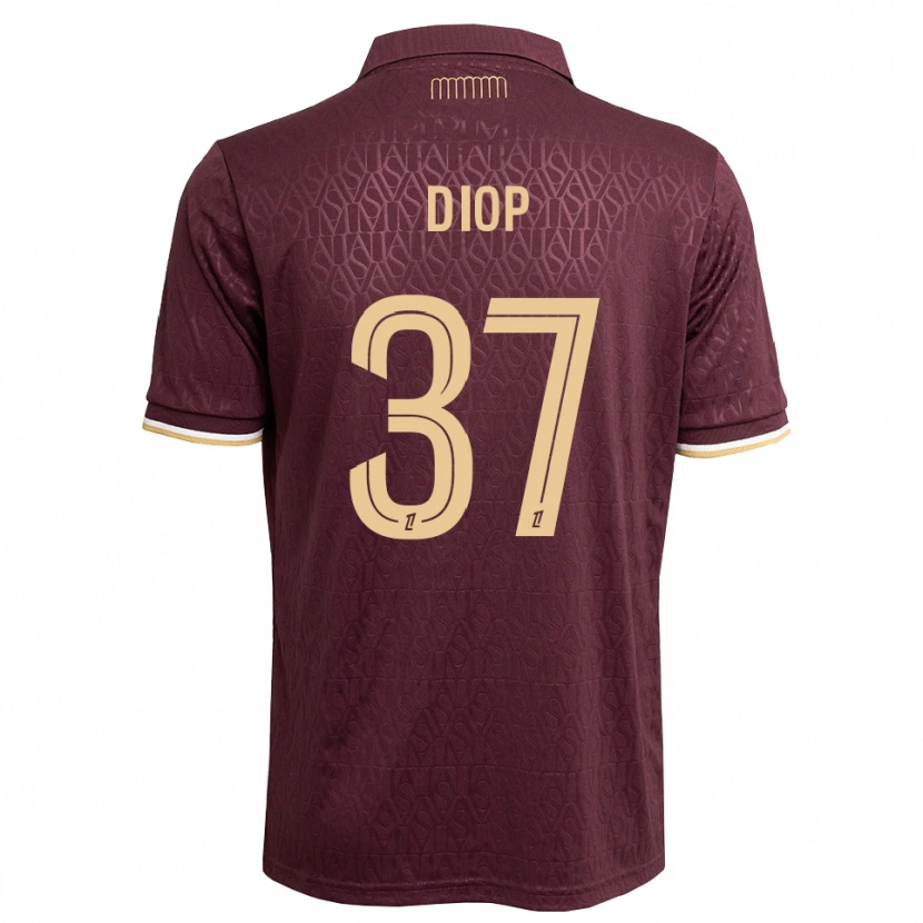 Danxen Dame Edan Diop #37 Maron Sandbrun Bortetrøye Drakt Trøye 2026/27 Skjorter T-Skjorte